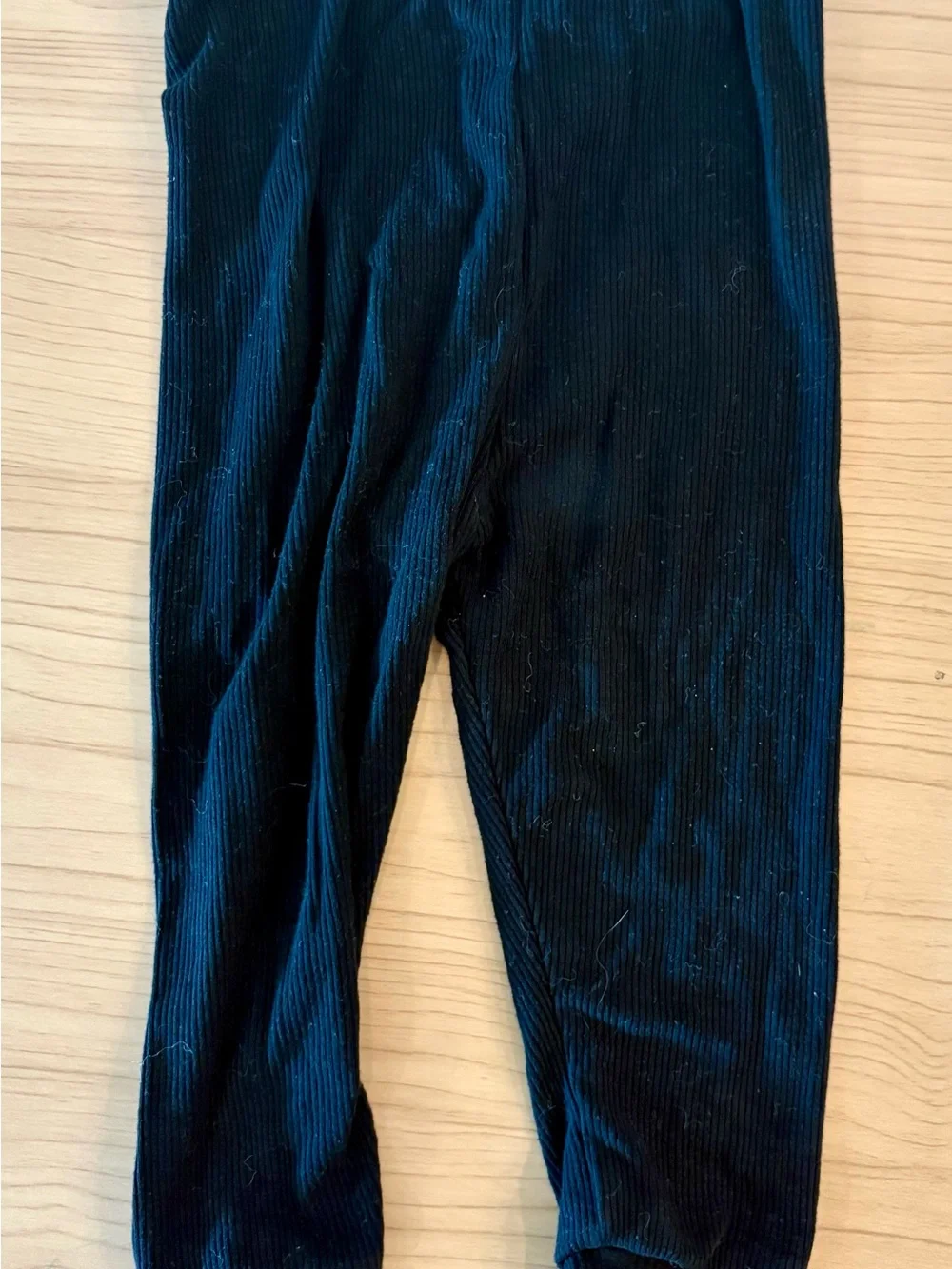 Little Bipsy Black Ribbed Leggings - 12-18M